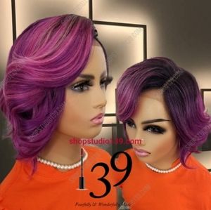 custom made lace front wig with side part